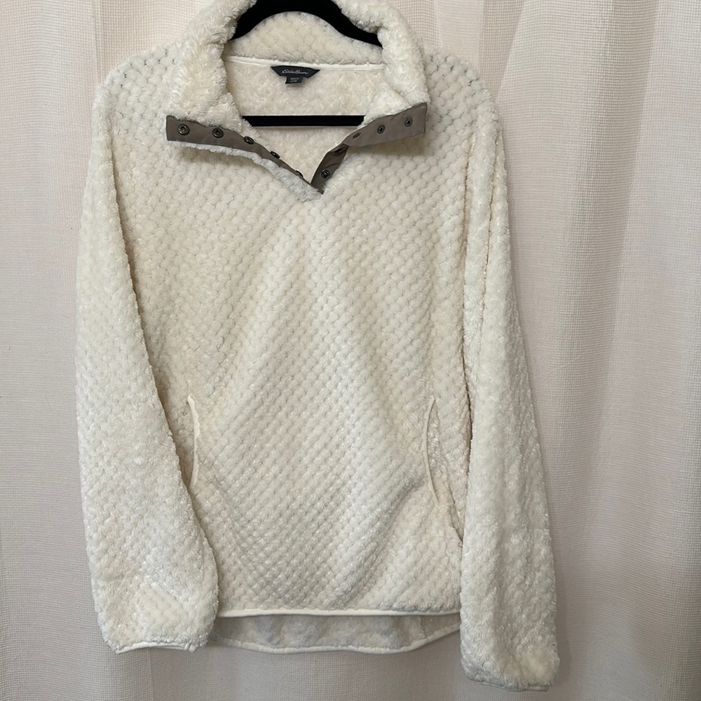 White Pull-over Sweater | Eddie Bauer - Picture 2 of 6
